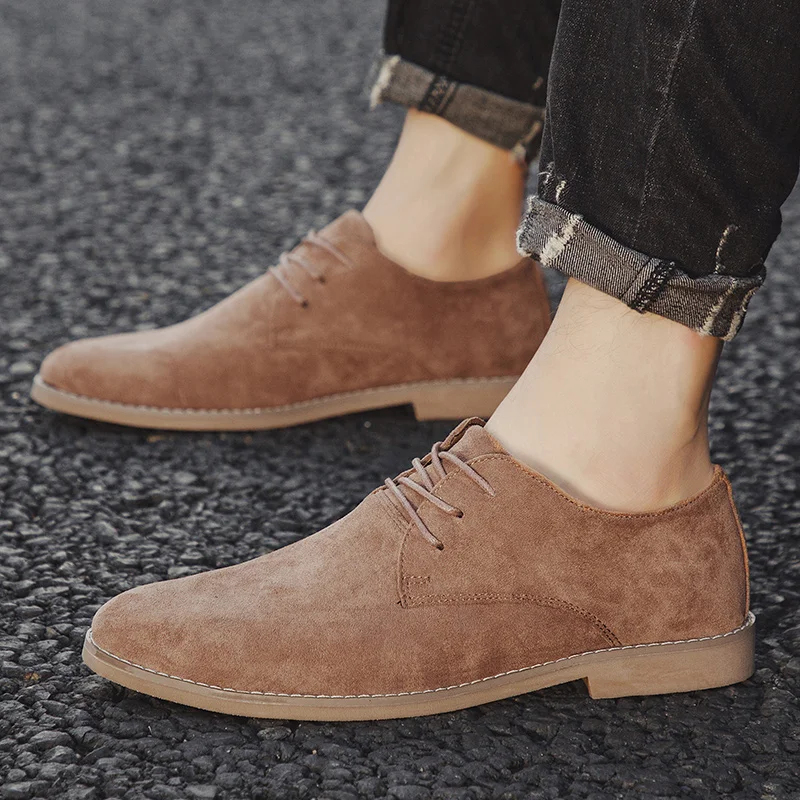 Men's Matte Leather Black/brown Casual Business Office Oxfords Formal Suede Leather Shoes for Men New Arrivals Male Derby Style - Image 3