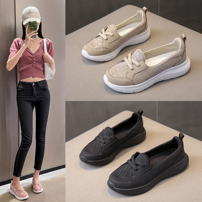 2023New Women's Shoes Summer Fashion Flat Lazy Sneakers Breathable Comfortable Light Shallow Mouth Slip-on Non-slip Casual Shoes - Image 6