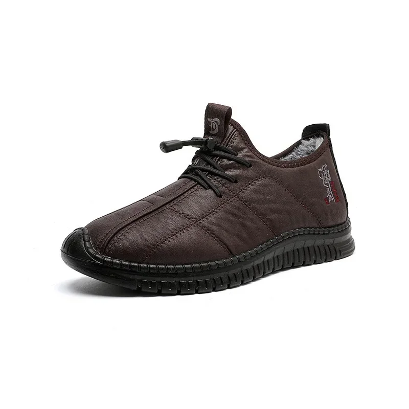 Winter men's boots are warm waterproof non slip thick walking boots, and oversized work shoes for men aged 38-48 platform boots - Image 6