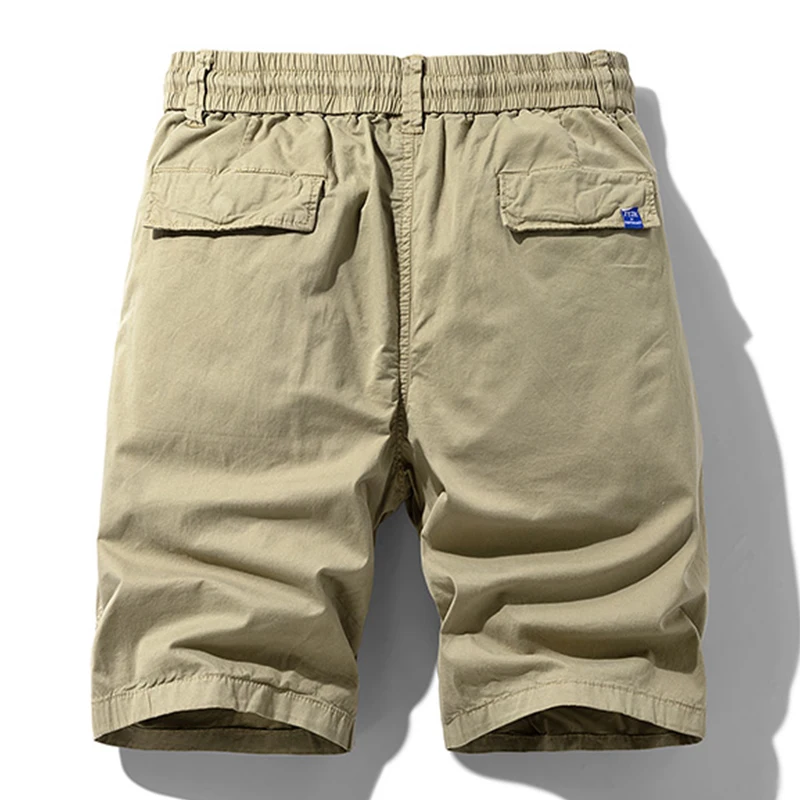 Men Summer New Cotton Cargo Shorts Men Solid Casual Tactical Jogger Shorts Pants Men's Outwear Breathable Bermuda Shorts Male - Image 2
