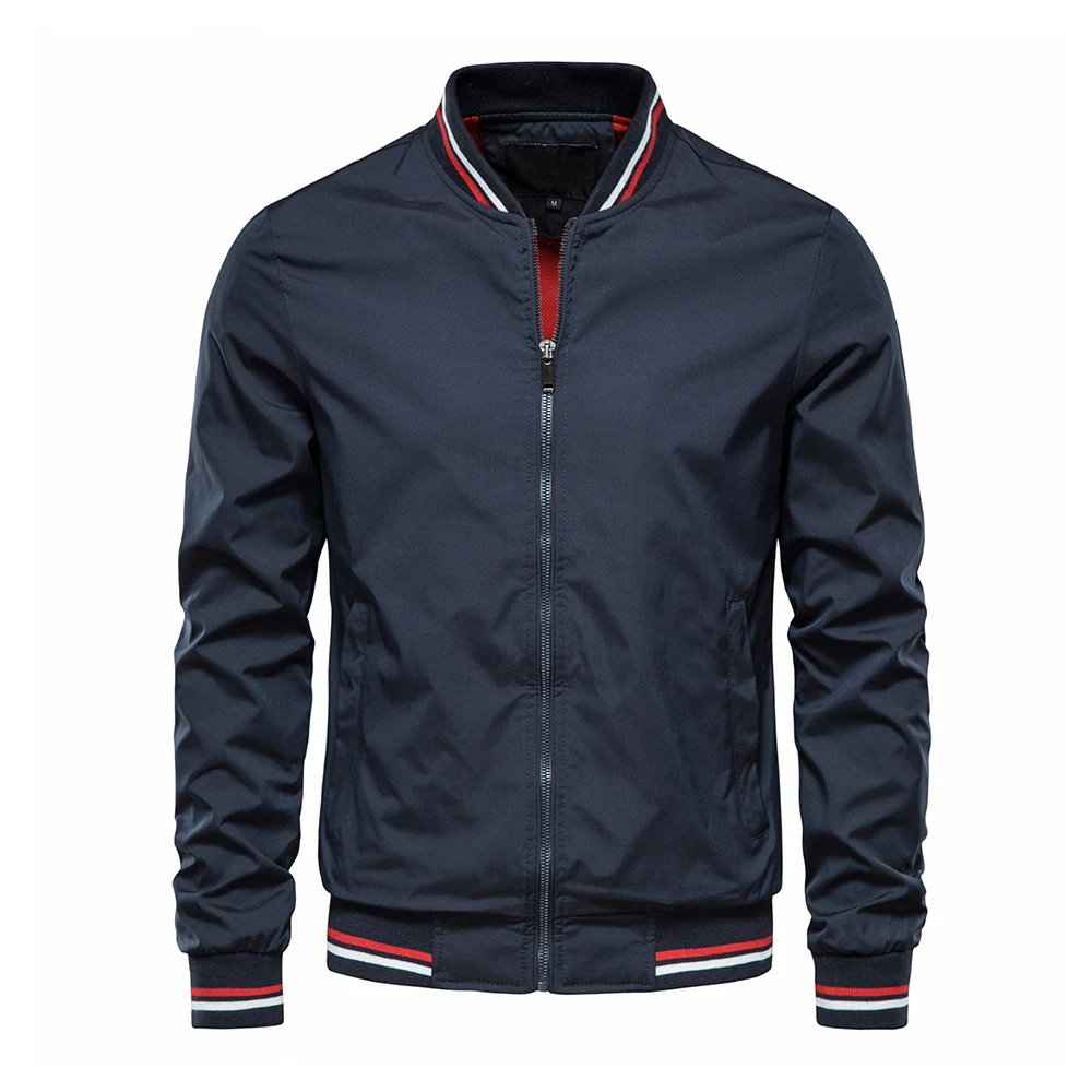 Fashion Autumn Jackets for Men Solid Color Casual Baseball Mens Jacket Clothing New in Outerwears Chaquetas Bomber Jackets Men - Image 3