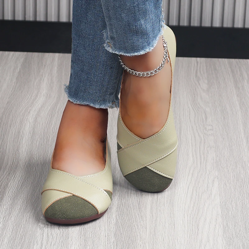 Women's Flats Shoes Loafers Casual Barefoot Moccasin Woman Slip-on Comfortable Spring Elegant Low Heels - Image 4