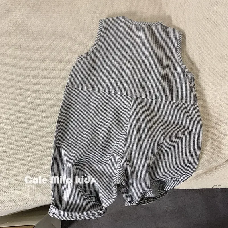 Kids Overalls Ankle Length Drawstring Loose Straight Striped Simple Fashionable Designable Comfortable Summer Kids Unisex - Image 2