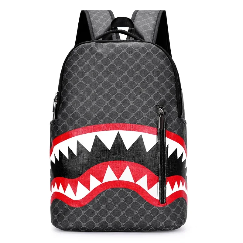 Men's Backpack Bag 15-inch Plaid High School College Laptop Rucksack - Image 4