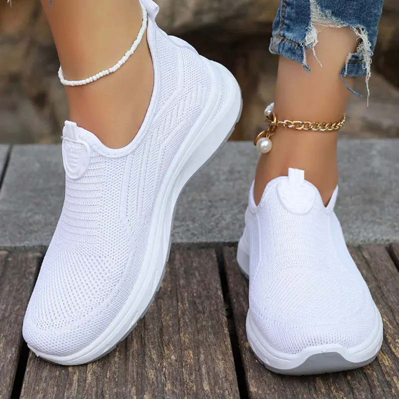 Women's Sneaker Loafers Tennis Femimino Ladies Slip On Breathable Sports Shoes Designer Barefoot Shoes Ballet Flats - Image 5