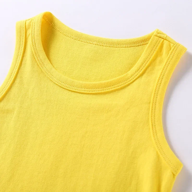 2025 New Summer Camisole Boys Girls Children's Cotton Sleeveless Bottoming Shirt Cartoon Excavator Casual Kids Vest - Image 5
