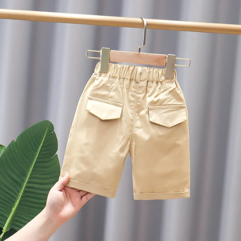 2023 Summer Boys Shorts Casual Shorts for Kids Solid Color Children School Pants Teenager Capris Baby Trousers Clothing - Image 2