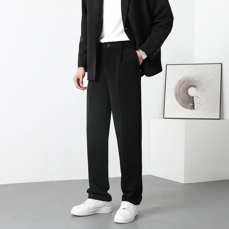 Dress Pants Men Korean Fashion Pleated Pants Chino Pants Men Clothing 2024 Lightweight Cool Trousers - Image 5