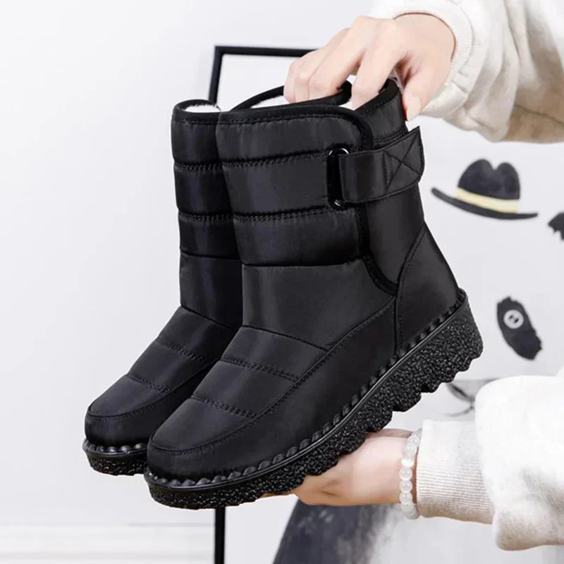 Boots Women Non Slip Waterproof Winter Snow Boots Platform Shoes for Women Warm Ankle Boots Cotton Padded Shoes Botas De Mujer - Image 3
