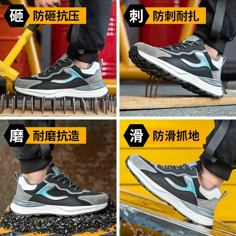 Composite Toe Anti Static Wrok Safety Shoes For Men Indestructible Prevent Puncture Sneakers Boots Lightweight Male Footwear - Image 2
