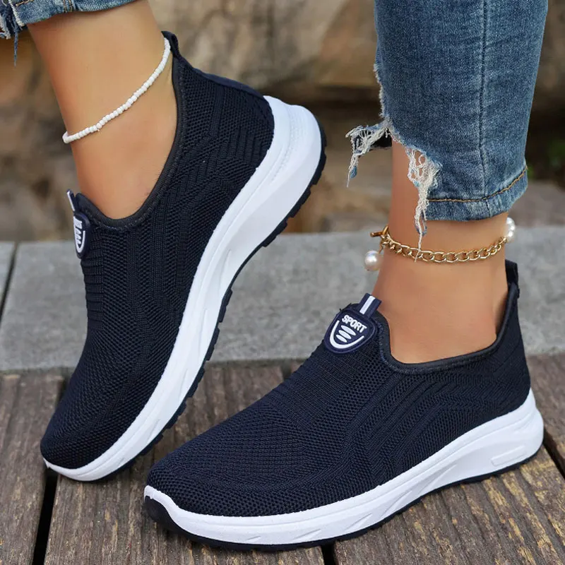Women's Sneaker Loafers Tennis Femimino Ladies Slip On Breathable Sports Shoes Designer Barefoot Shoes Ballet Flats - Image 4