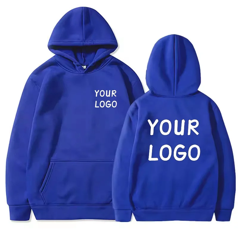 DIY Custom Your Brand LOGO Men Women Casual Hoodie Top Solid Color Pullover Street Personality Sweatshirt Custom Gifts - Image 3