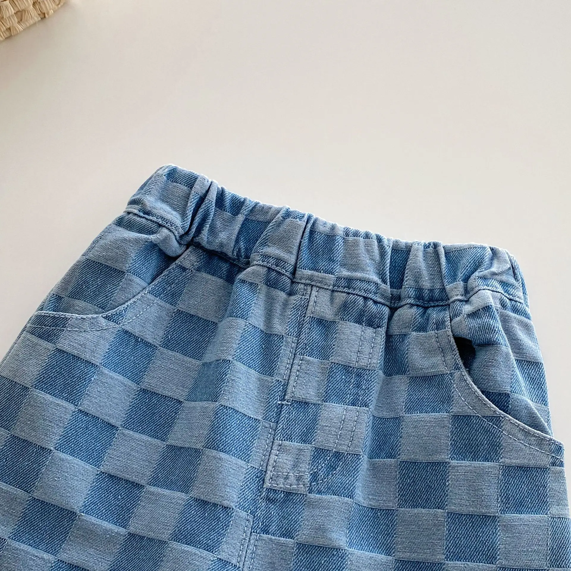 MILANCEL 1-5Y Children Jeans Boys Denim Pants Mid Waist Girls Trousers Fashion Kids Plaid Pants - Image 5