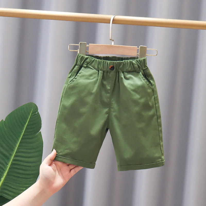 2023 Summer Boys Shorts Casual Shorts for Kids Solid Color Children School Pants Teenager Capris Baby Trousers Clothing - Image 4
