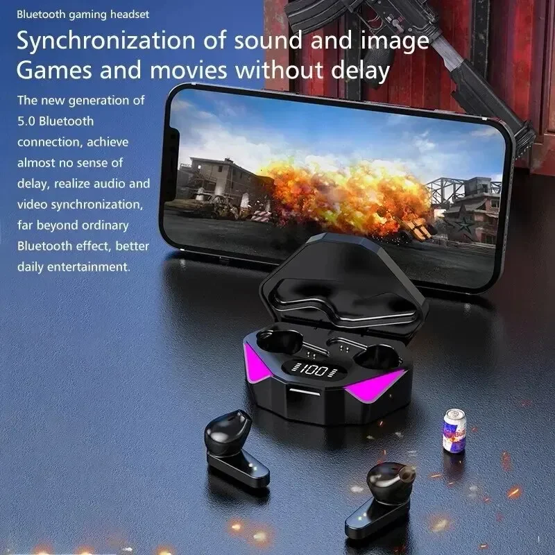 TWS Wireless Bluetooth 5.3 Headset LED Display Gamer Earbuds with Mic Wireless Headphones Noise Cancelling Bluetooth Earphones - Image 4