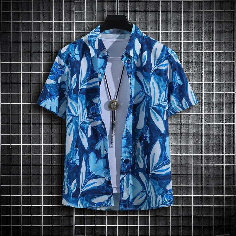 Children's blouse Summer Vacation Floral Print Shirt Kids Boy Hawaiian Short Sleeve New Cool Tops Casual Children Girl Clothes - Image 3
