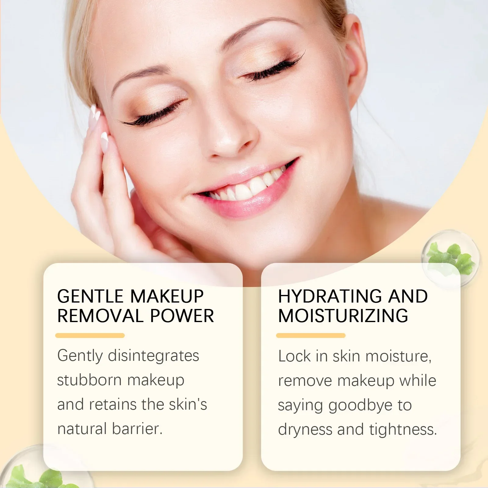 3PCS Cleansing Remover Oil Facial Makeup Remover Moisturizing Face Refresher Cleaning Centella Asiatica Extract Vitamin E Oil - Image 5
