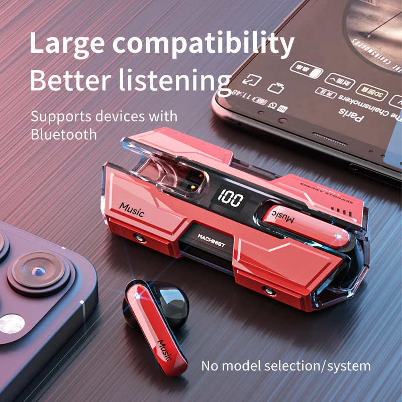 Wireless Bluetooth earphones TWS Touch Headset Sports Stereo Gaming Headset With Microphone For Universal Gaming - Image 6