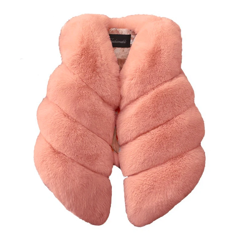 Baby Girls Faux Fur Vest Children Kids Warm Outfits Christmas WaistCoat Tollder Jacket Coat Clothes Outerwear Clothing - Image 5