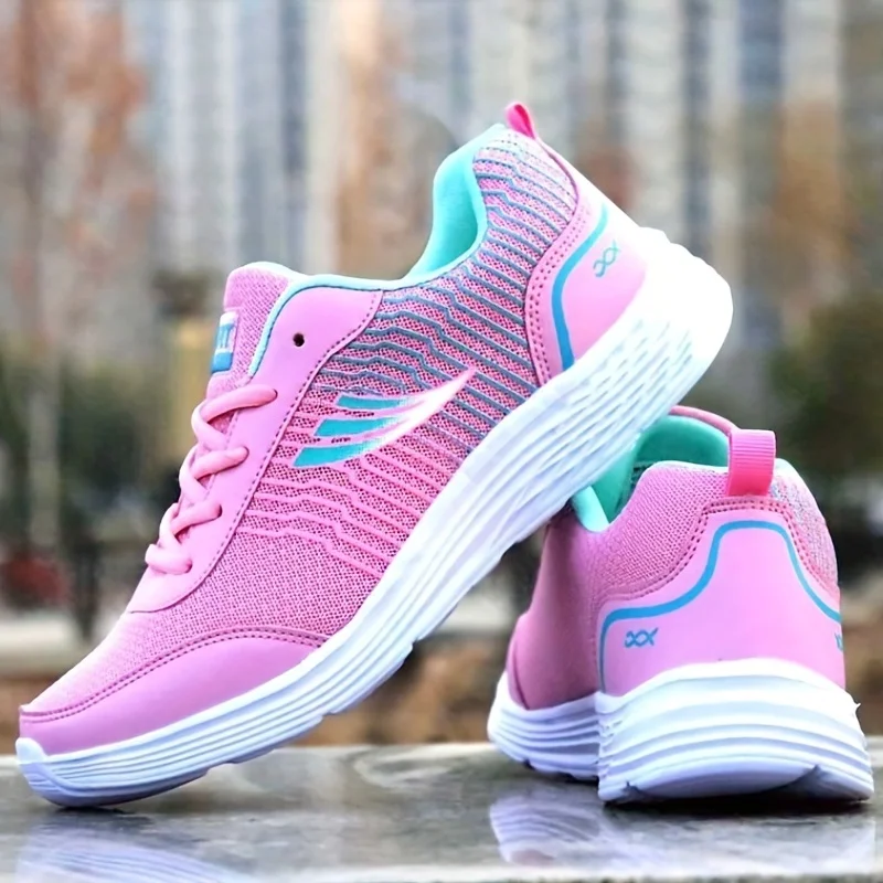 Spring and Autumn Ladies Daily Women's Shoes Casual Sports Korean Fashion Breathable Flat Bottom Running Light Travel Sneakers - Image 4