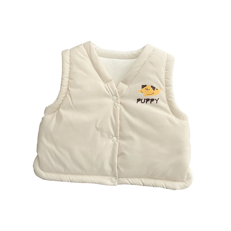 2024 Winter New in Kids Baby Girls Boys Thicken Warm Cartoon Modeling Outwear , Infant Toddler Letter Cute Clothing Vest 0-3Y - Image 6