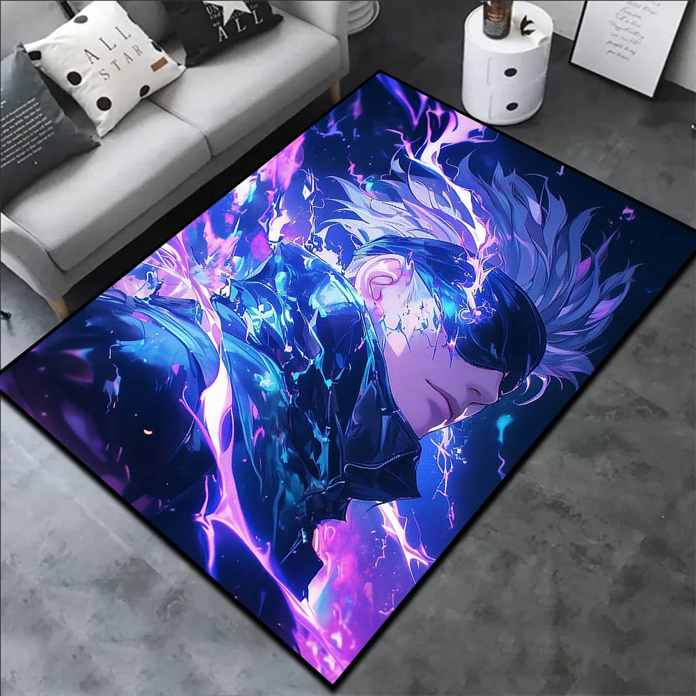 Area Rug Anime Jujutsu Kaisen Satoru Gojo Room Art Super Cool Printed Handmade Carpet for Home Decor - Image 2