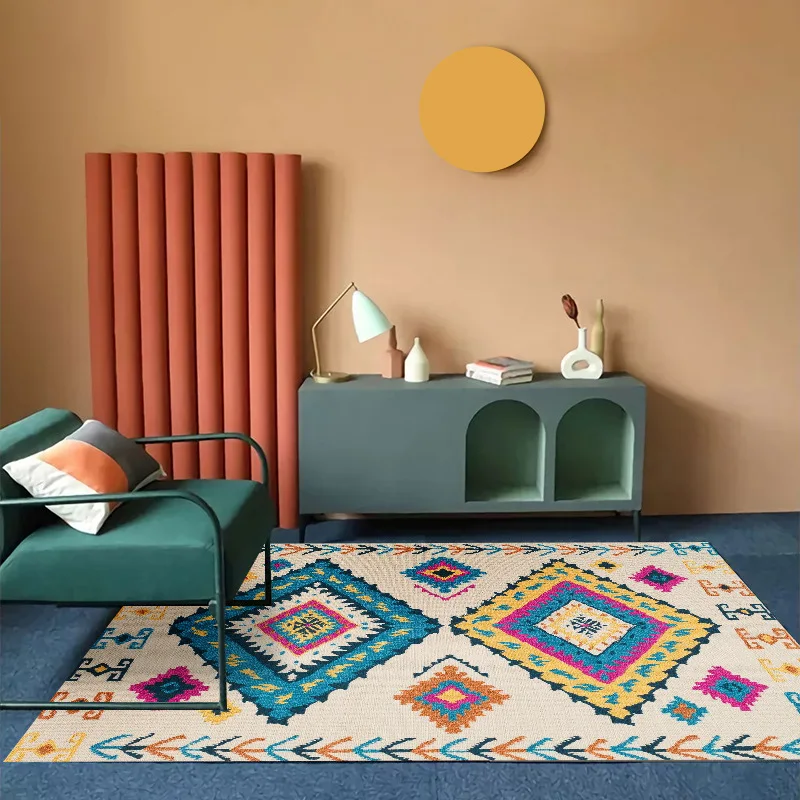 Bohemia Living Room Sofa Carpet Ethnic Style Bedroom Rug Morocco Large Area Rugs Non-slip Porch Mat Can Be Customized Size - Image 2