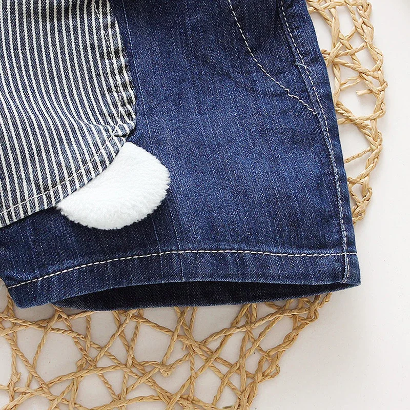DIIMUU Summer Overalls Shorts Boys Girls Denim Jumpsuits Toddler Clothes Cartoon Boy Casual Jeans Playsuits Baby Bottom Clothing - Image 6