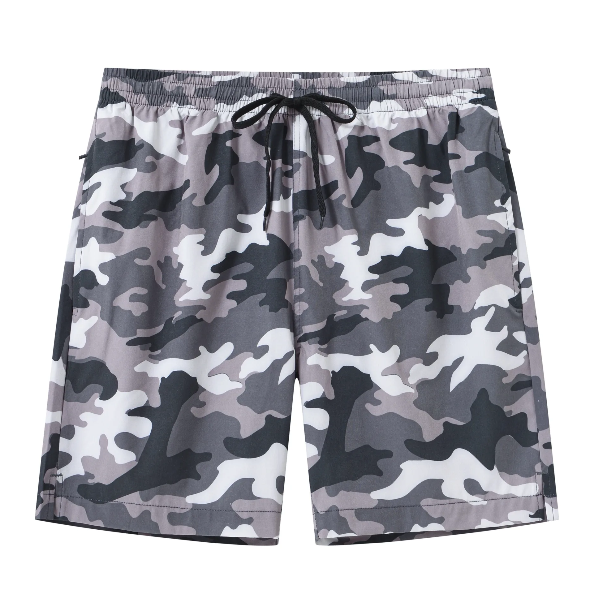 Summer Men's Swim Trunks Quick Dry Beach Surf Shorts, Camouflage Strip Shorts with Zipper Pockets and Mesh Lining - Image 3
