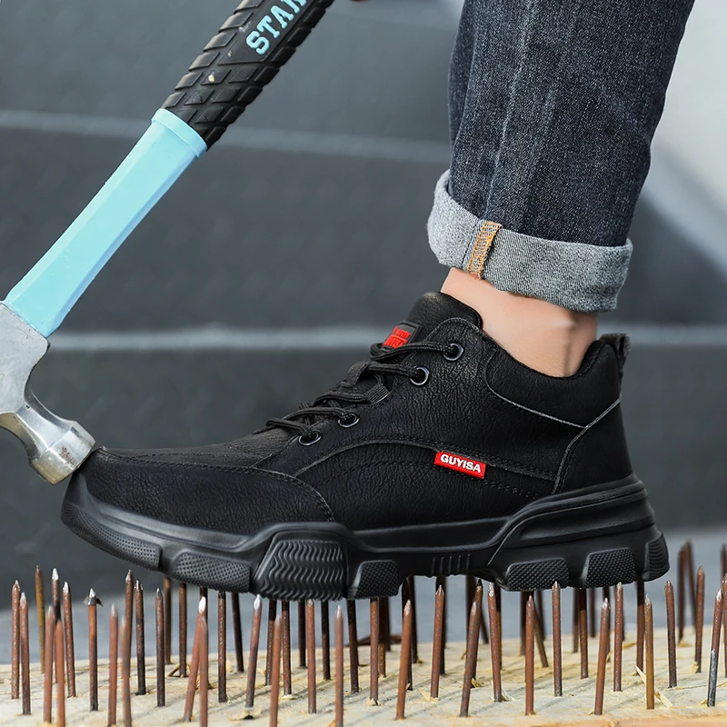 Waterproof Wrok Safety Shoes For Men Summer Breathable Indestructible Boots Non-slip Industrial Construction Shoes Male Footwear - Image 6