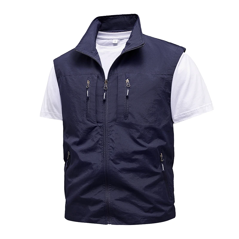 New Spring Men Outdoor Casual Vests Mens Summer Waterproof Breathable Fishing Waistcoat Mens Autumn Fashion Vest Jacket Male - Image 4