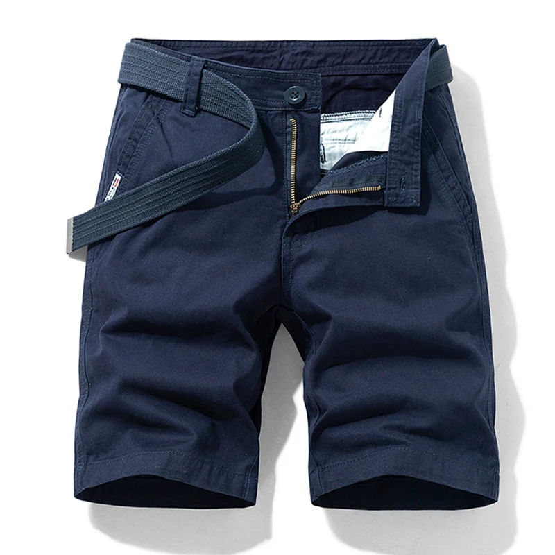 Men Summer Casual Solid Casual Cargo Shorts Men Fashion Cotton Tactical Shorts Pants Men Outdoor Breathable Joggers Shorts Male - Image 4