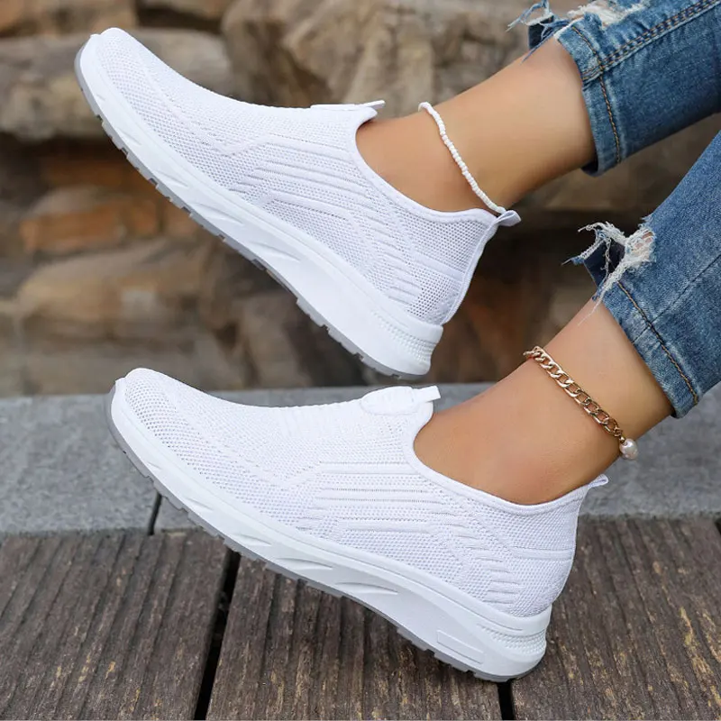Women's Sneaker Loafers Tennis Femimino Ladies Slip On Breathable Sports Shoes Designer Barefoot Shoes Ballet Flats - Image 2
