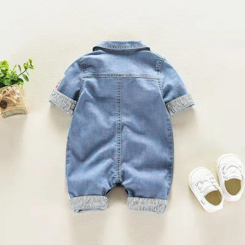 DIIMUU Baby Children Boys Clothing Toddler Overalls Denim Pants Fashion Kids Casual Jumpsuits Long Sleeve Trousers - Image 3
