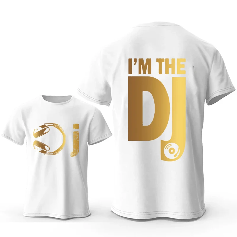 DJ Headphone Print T Shirts Turntablist Graphic Men's Street Streetwear Short Sleeve Recorded Music Gifts Tee T-shirt Clothing - Image 3