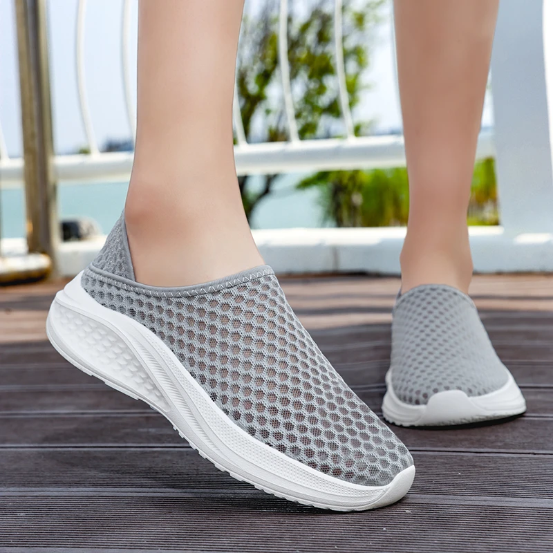 Women Men Summer Mesh Shoes Men's Sneakers Breathable Lightweight Running Shoes Slip on Outdoor Women's Sports Tennis Shoes - Image 6