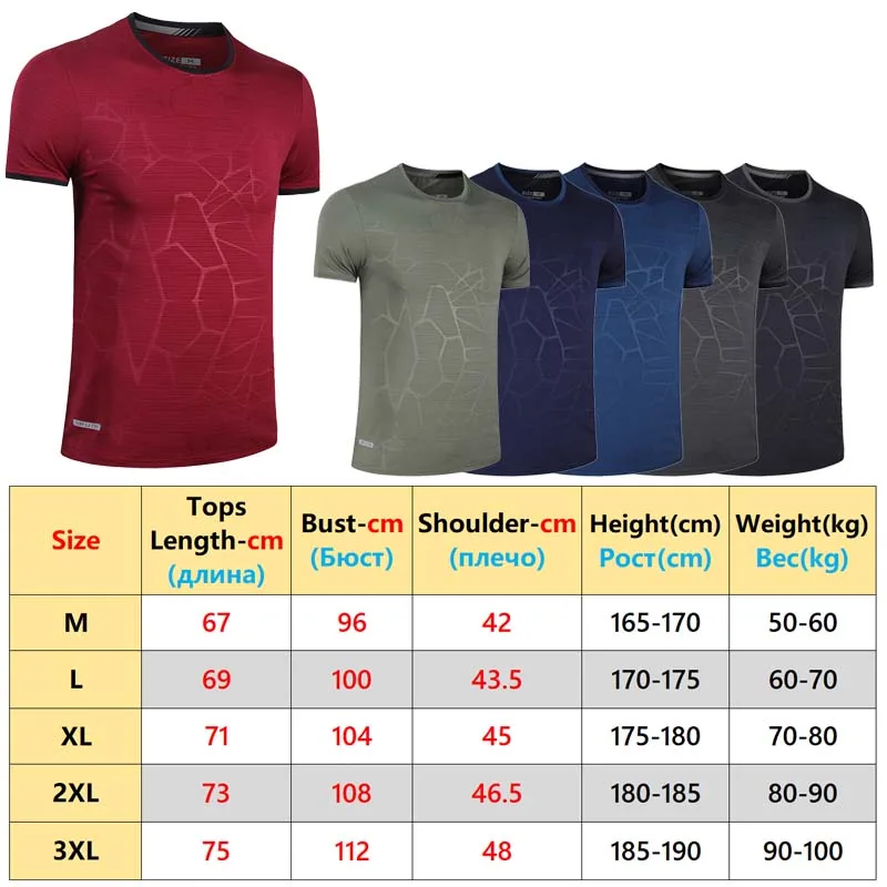Breathable Print Shirts Running Sport Fashion Training Gym Lightweight Tops Fashion Men Workout Quick Dry Short Sleeve - Image 2