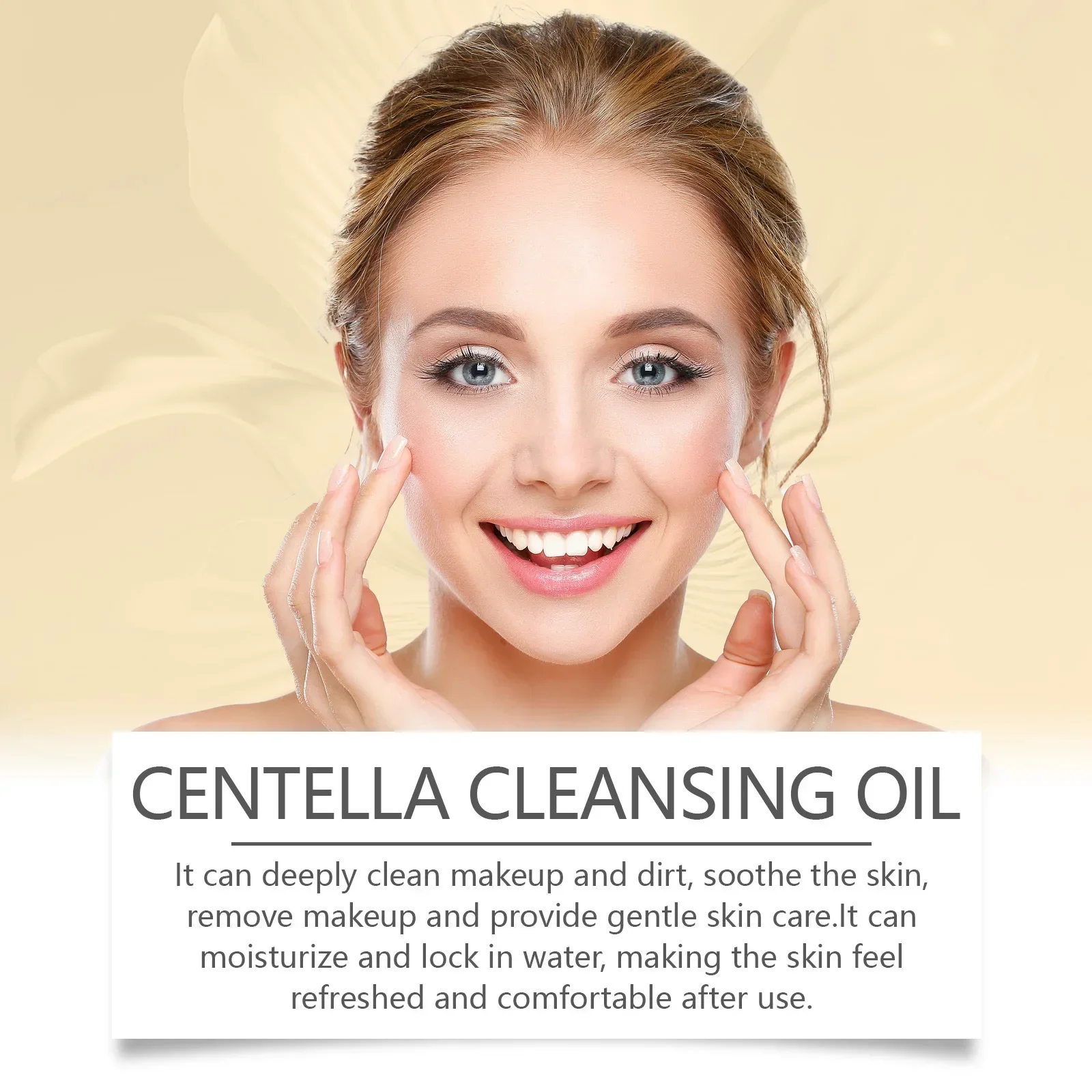 3PCS Cleansing Remover Oil Facial Makeup Remover Moisturizing Face Refresher Cleaning Centella Asiatica Extract Vitamin E Oil - Image 4