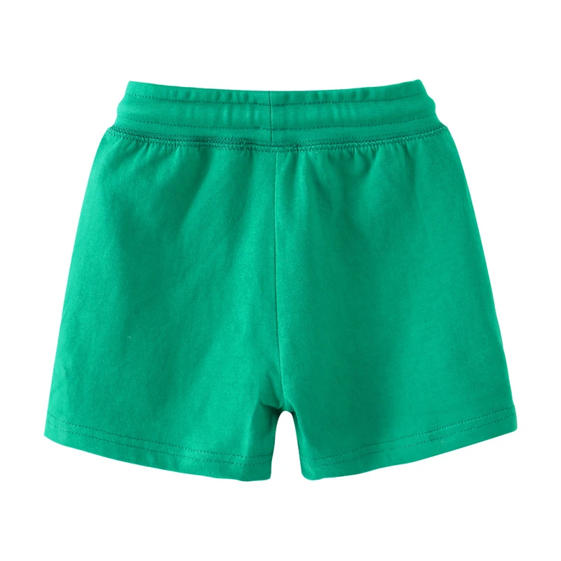 Little maven 2024 Summer Solid Boys Shorts Cartoon Shark Pattern Cotton Casual Breathable Pocket Pants Baby Children Beach pants - Image 2