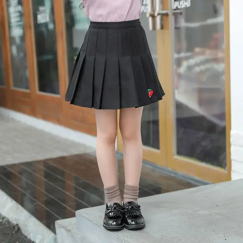 Girl Pleated Skirts School Children Clothing 2 4 6 8 10 12 13 14 Years Baby Girl Skirt with Shorts Pink Student Kids Tutu Skirt - Image 4