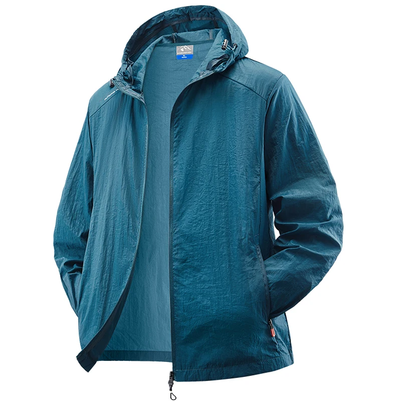 Summer Waterproof Hiking Jackets Men Fishing Cycling Hooded Gym Sports Running Coat Outdoor Sun-Protective Thin Jacket Clothing - Image 5