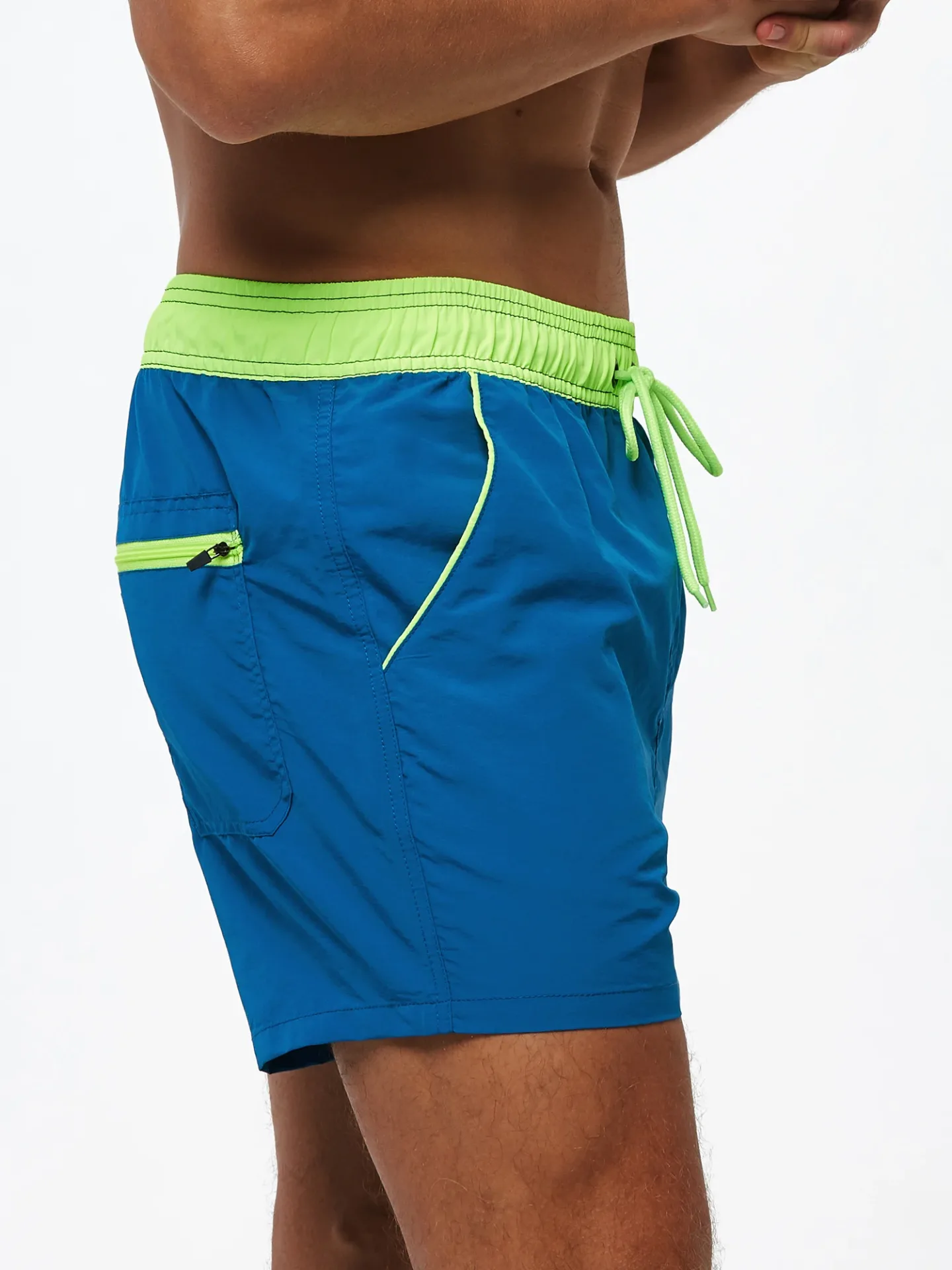 Men Summer Swim Shorts Swimwear Trunks Swimsuits Quickly Dry Surf Beach Board Elastic Waist Swim Pants Surffing Shorts with Mesh - Image 2