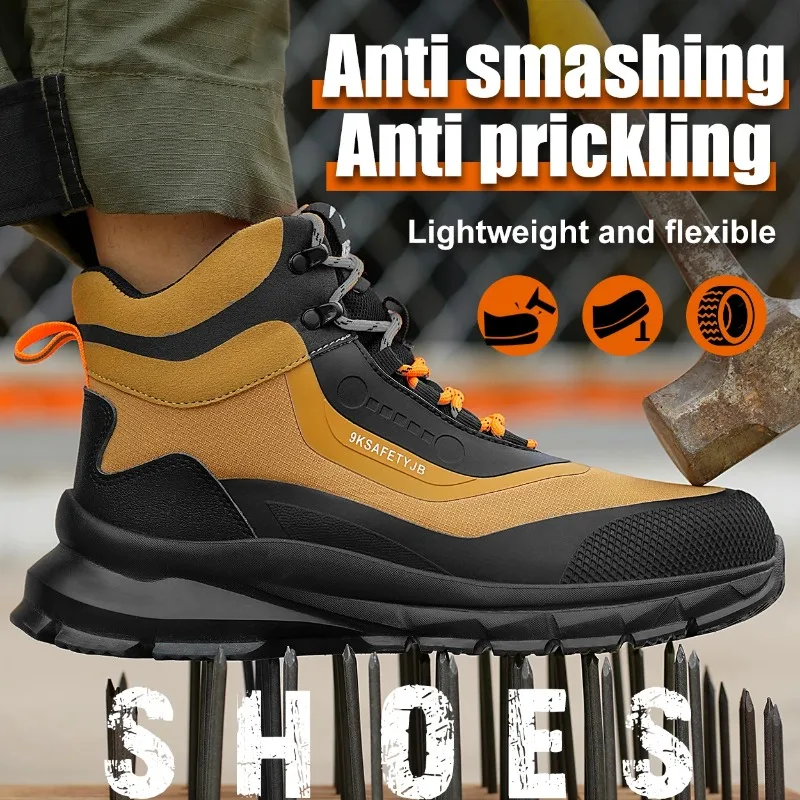 New Fashion Lightweight Work Boots Indestructible Safety Shoes Men Steel Cap Puncture-Proof Sneakers Male Footwear - Image 6