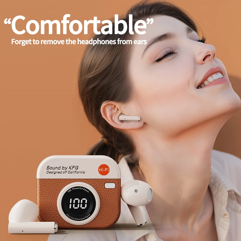 2025 New TWS Wireless Earphones with 5.4 Bluetooth 36 Hours Play Back Sport Earbuds with LED Display Headphones and Built-in Mic - Image 5