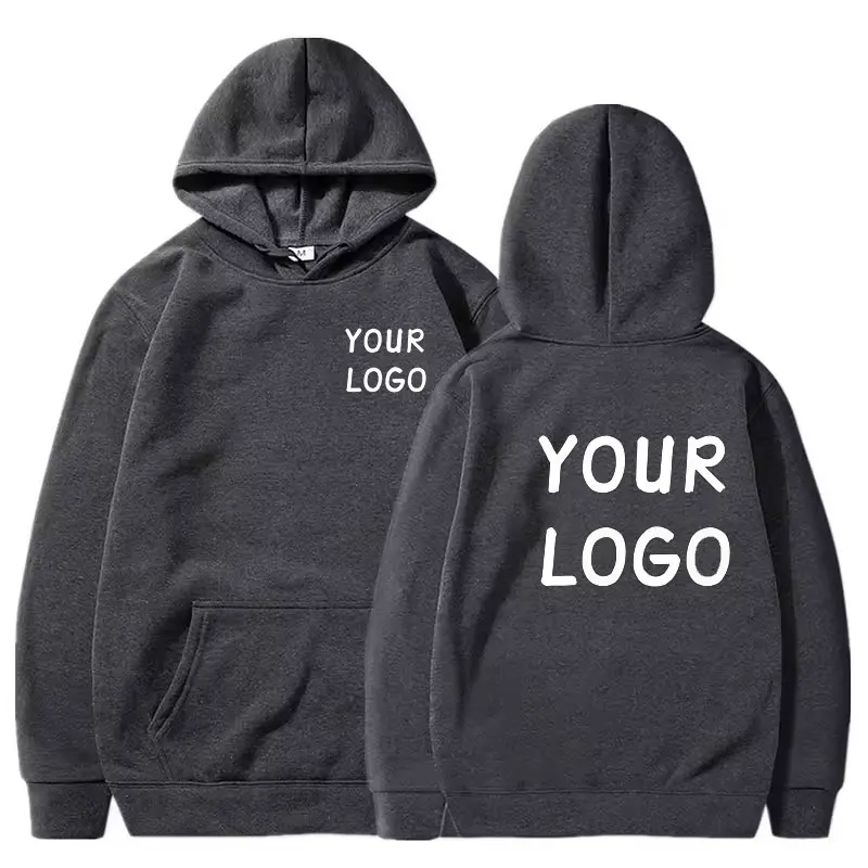 DIY Custom Your Brand LOGO Men Women Casual Hoodie Top Solid Color Pullover Street Personality Sweatshirt Custom Gifts - Image 5