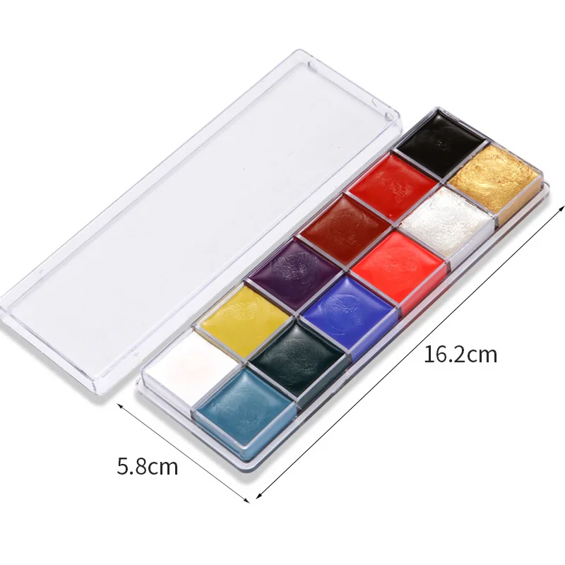 12 colors face&body paint child can use Performance makeup paint palette pinta caritas infantil halloween makeup festival - Image 4