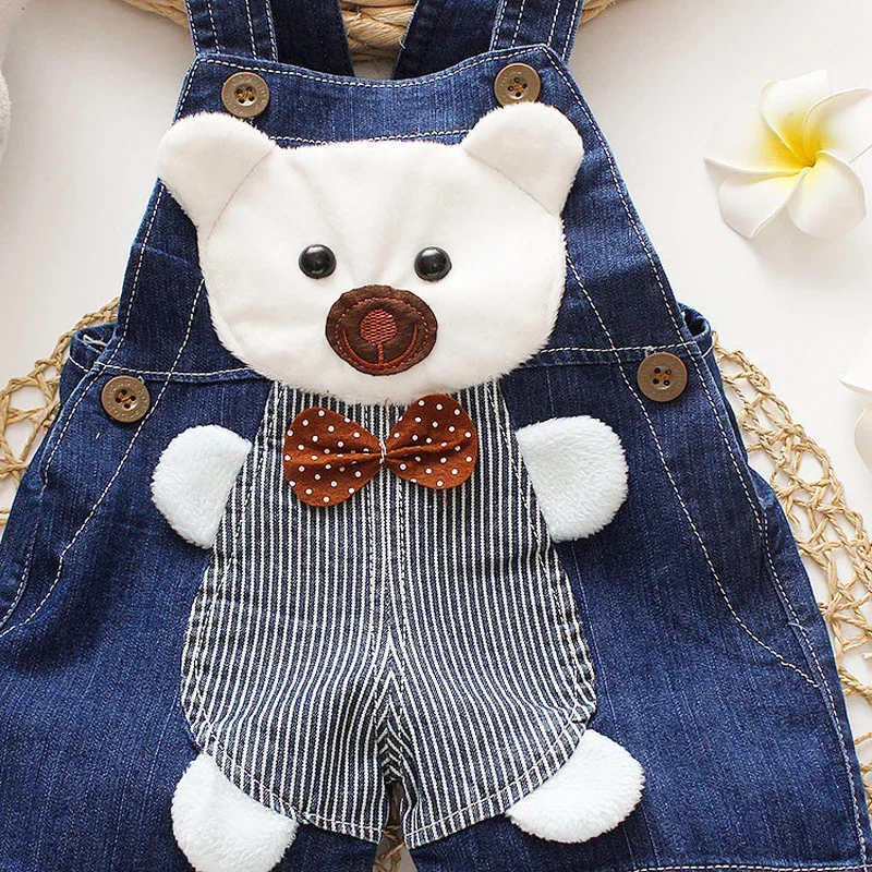 DIIMUU Summer Overalls Shorts Boys Girls Denim Jumpsuits Toddler Clothes Cartoon Boy Casual Jeans Playsuits Baby Bottom Clothing - Image 5