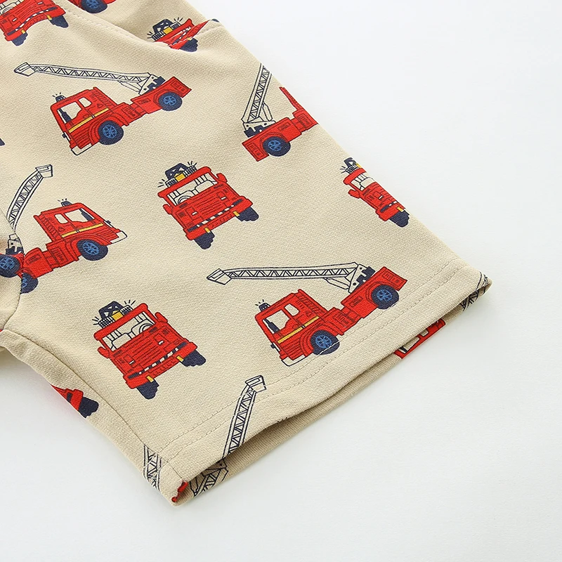 Little maven Baby Boys Children's Clothing 2025 Summer Short Cartoon Fire Truck Pants Cotton Soft Comfort Kids Clothes 2-7 Years - Image 5