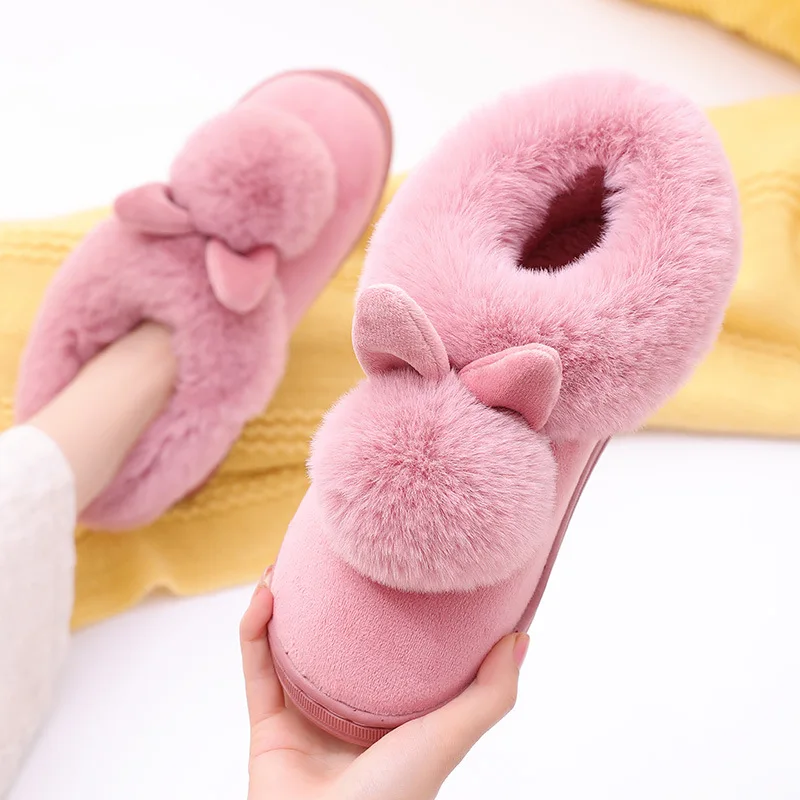 Pallene Warm Fuzzy Fluffy Slippers For Women 2024 Winter New Indoor Non-slip Plush Slides Indoor Soft Comfort Home Cotton Shoes - Image 5
