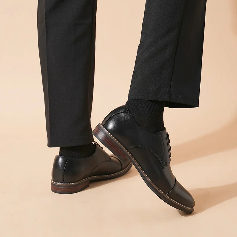 Lace up Oxford Shoes Retro Men's Derby Shoes 2025 New Men Casual shoes Fashion Men Leather Shoes - Image 3